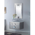Edelstahl Silber auf dem Boden Modernes Badezimmer Spiegelschrank (JN-88852)